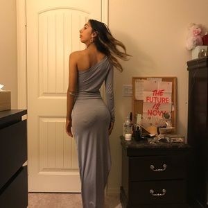 NASTY GAL SILVER DRESS small